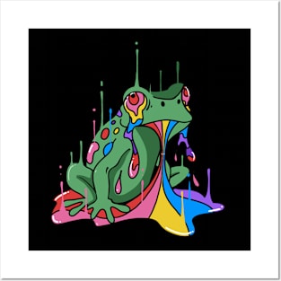 Trippy Frog Posters and Art